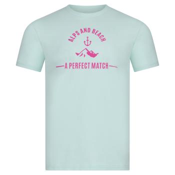 Unisex T-Shirt SUMMER FEELING Caribbean Blue Neon Pink Vorderseite
